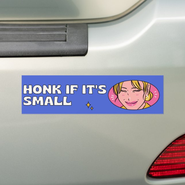Adesivo Para Carro Honk, se é pequeno, engraçado (No carro)