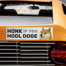 Adesivo Para Carro HONK Se Estiver A Cães Dogecoina Shiba Inu Stock