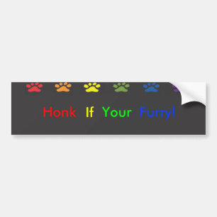Adesivo Para Carro Honk se seu Bumpersticker peludo