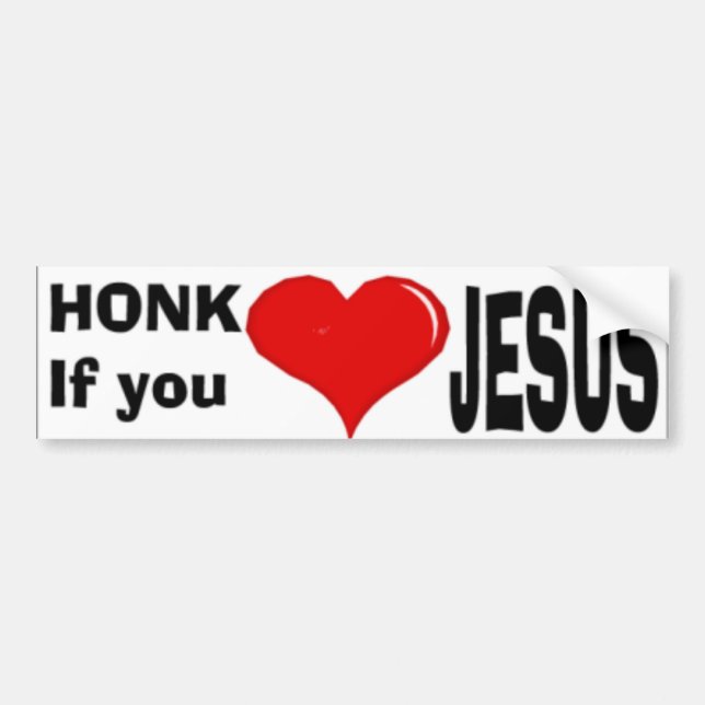 Adesivo Para Carro honk se você ama jesus (Frente)