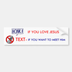 Adesivo Para Carro Honk se você ama Jesus