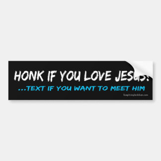 Adesivo Para Carro Honk se você ama Jesus