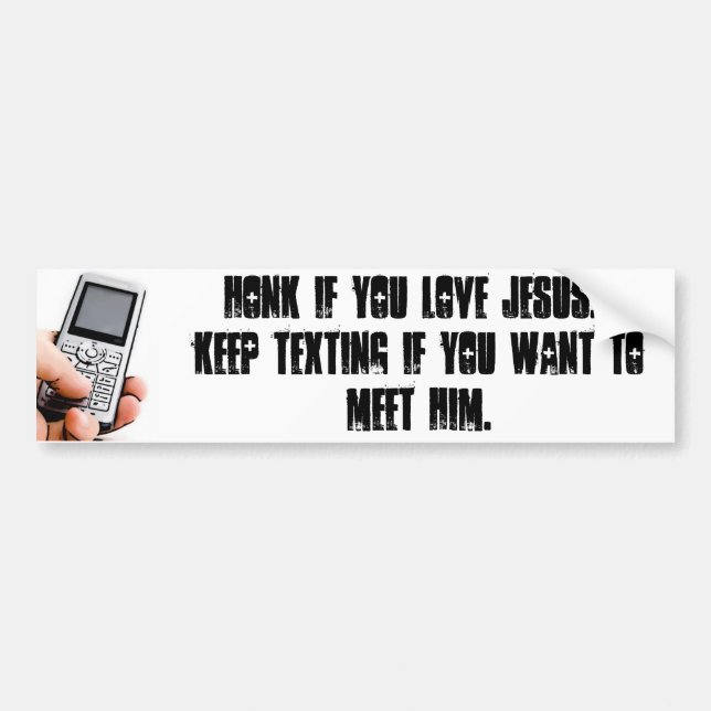 Adesivo Para Carro Honk se você ama Jesus (Frente)