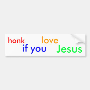 Adesivo Para Carro honk se você ama Jesus