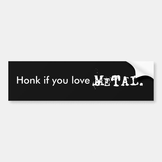Adesivo Para Carro Honk se você ama o metal (Frente)