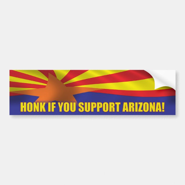 Adesivo Para Carro Honk se você apoia a arizona! (Frente)
