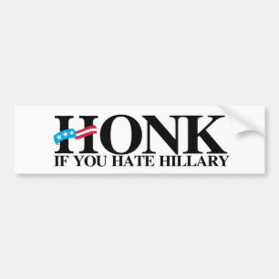 Adesivo Para Carro Honk se você deia Hillary - Anti-Hillary - .png