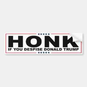 Adesivo Para Carro Honk se você despreza Donald Trump -