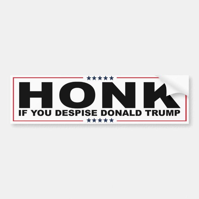 Adesivo Para Carro Honk se você despreza Donald Trump - (Frente)