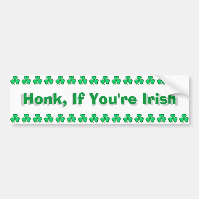 Adesivo Para Carro Honk, se você é irlandês (Frente)