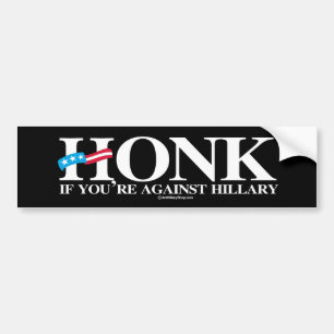 Adesivo Para Carro Honk se você está contra Hillary - Anti-Hillary
