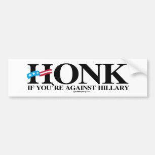 Adesivo Para Carro Honk se você está contra Hillary - Anti-Hillary