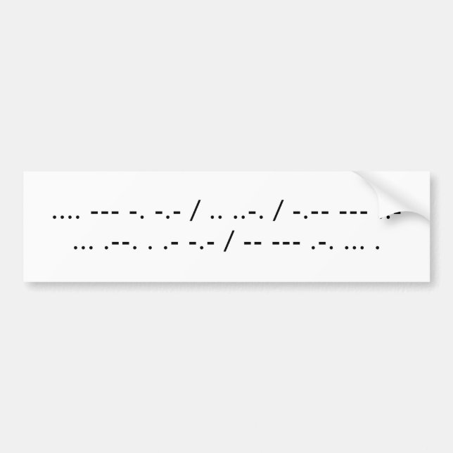 Adesivo Para Carro Honk se você fala Morse (Frente)