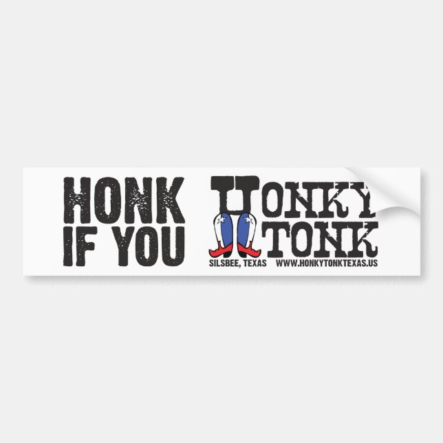 Adesivo Para Carro Honk se você Honky Tonk (Frente)