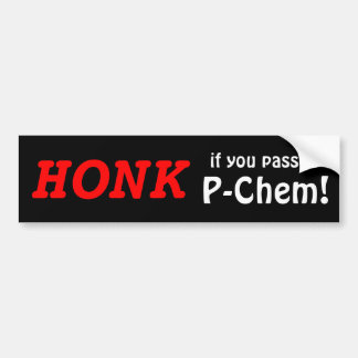 Adesivo Para Carro HONK se você passou P-Chem! (vermelho/preto)