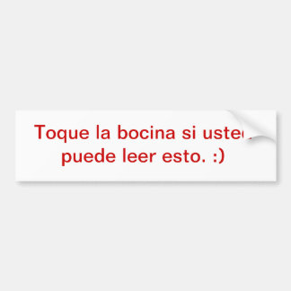 Adesivo Para Carro Honk se você pode ler este:) (espanhol)