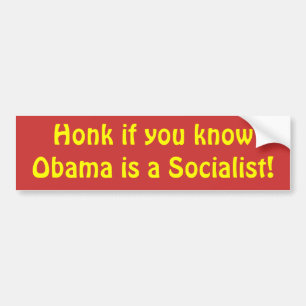 Adesivo Para Carro Honk se você sabe que Obama é um socialista!
