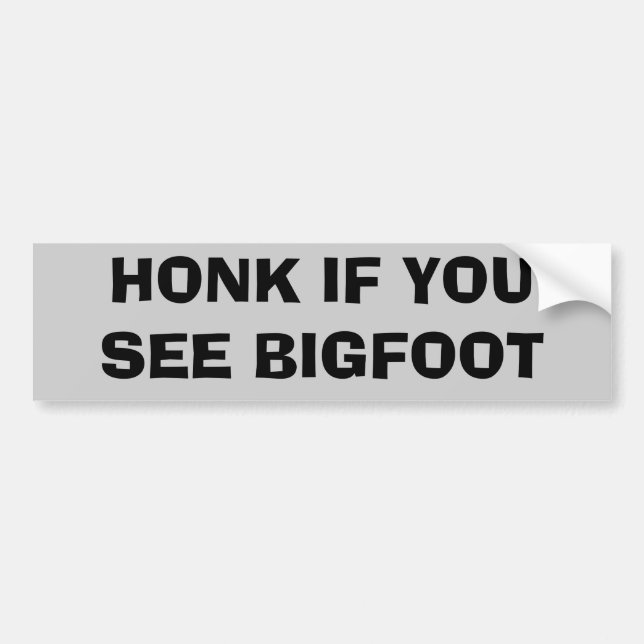 Adesivo Para Carro Honk se você vê Bigfoot (Frente)