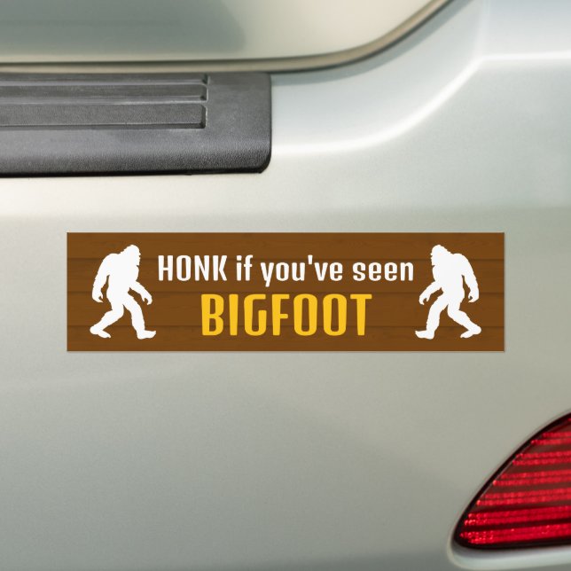 Adesivo Para Carro Honk, se você viu Bigfoot (No carro)