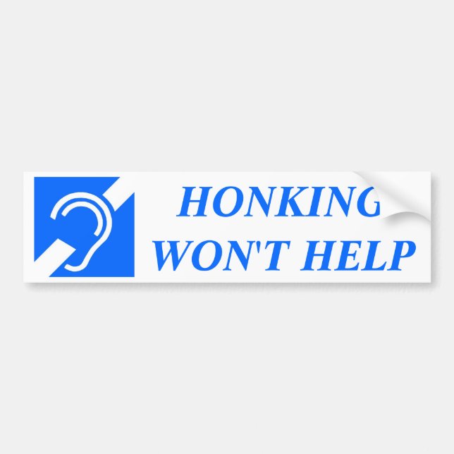 ADESIVO PARA CARRO HONKING NÃO AJUDARÁ (Frente)