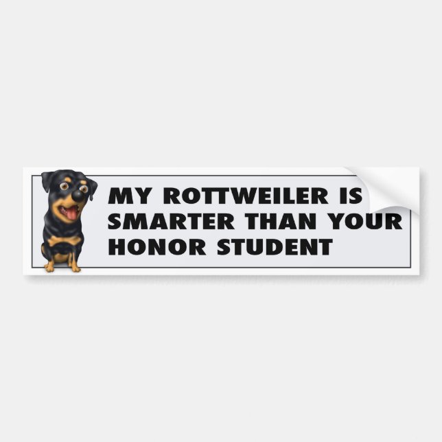 Adesivo Para Carro Honra de Rottweiler (Frente)