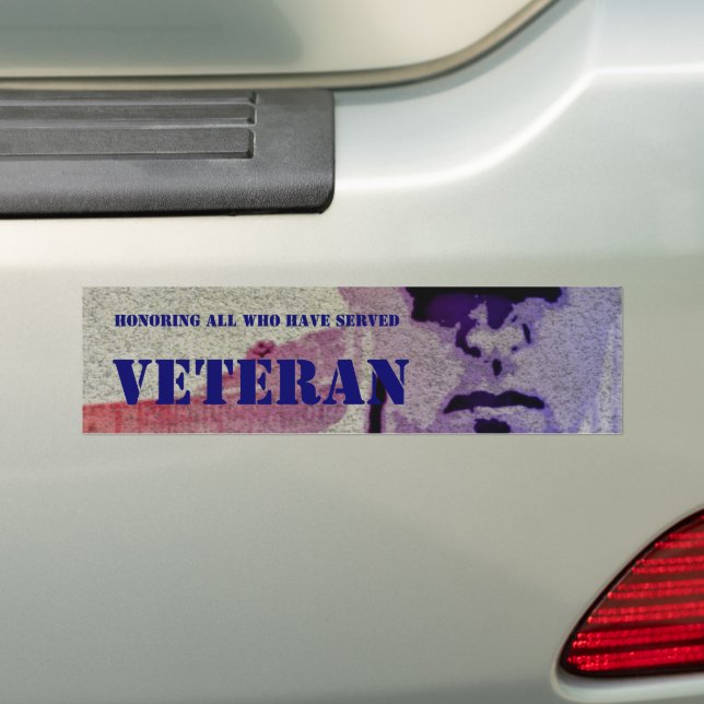 Adesivo Para Carro Honrando Todos Que Serviram Vet Bumper Sticker (No carro)