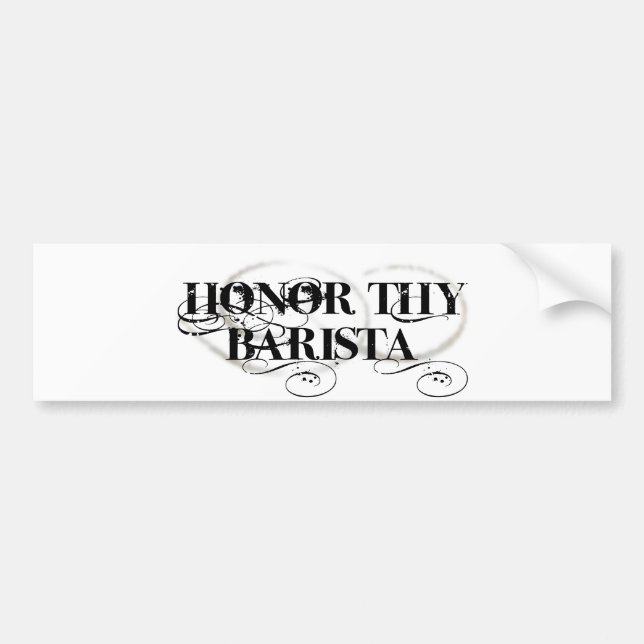 Adesivo Para Carro Honre Thy Barista (Frente)