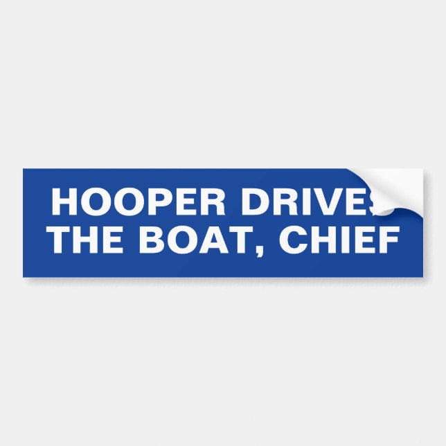 ADESIVO PARA CARRO HOOPER DRIVES THE BOAT, CHIEF (Frente)