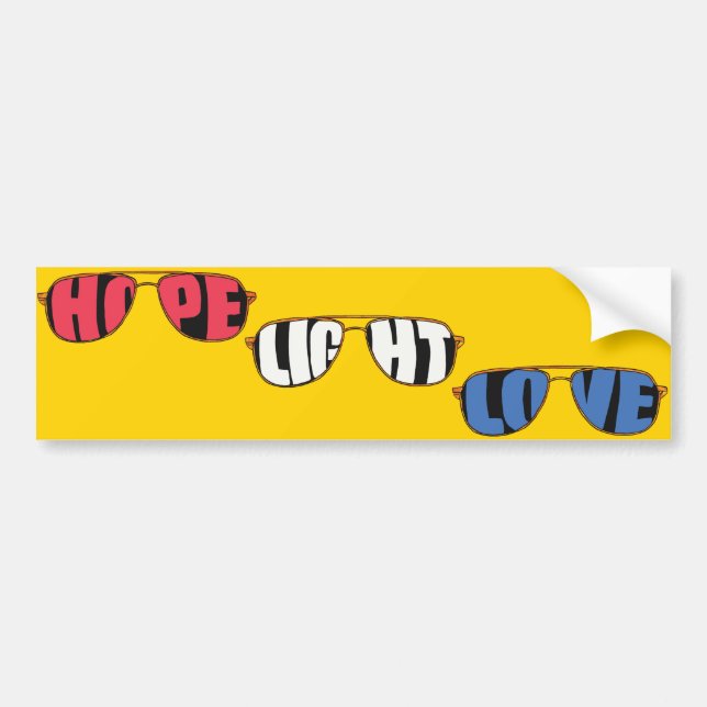 Adesivo Para Carro Hope Light Love Biden (Frente)