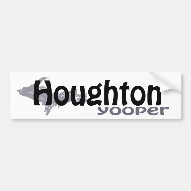 Adesivo Para Carro Houghton Michigan Yooper Bumper Sticker (Frente)