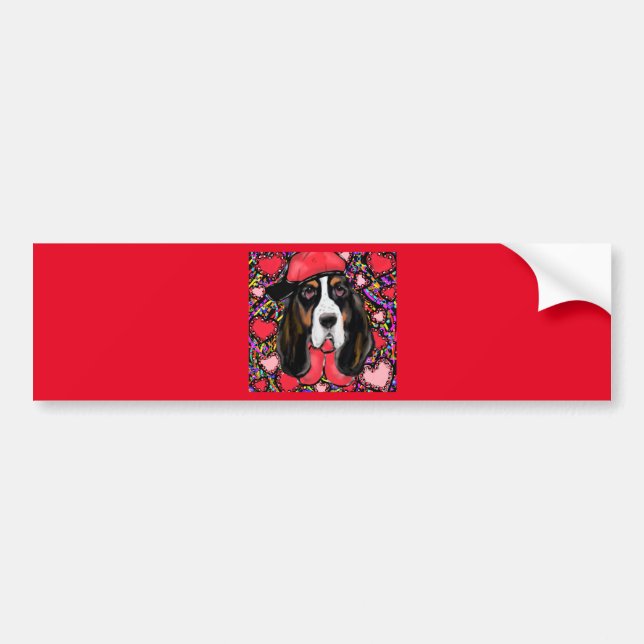 Adesivo Para Carro Hound Basset (Frente)