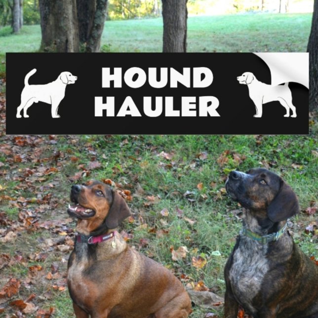 Adesivo Para Carro Hound Hauler Masculino e Mulher Cão Silhuettes Pre (Criador carregado)