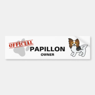 Adesivo Para Carro Hound Tricolor Papillon Cartoon Dog