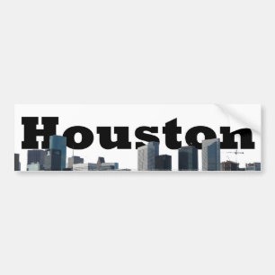 Adesivo Para Carro Houston, skyline de TX com o Houston no céu