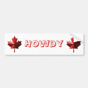 Adesivo Para Carro Howdy Canada Flag Maple Leaf Bumper Sticker