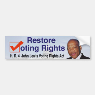 Adesivo Para Carro HR4 Lei de Direitos de Voto John Lewis