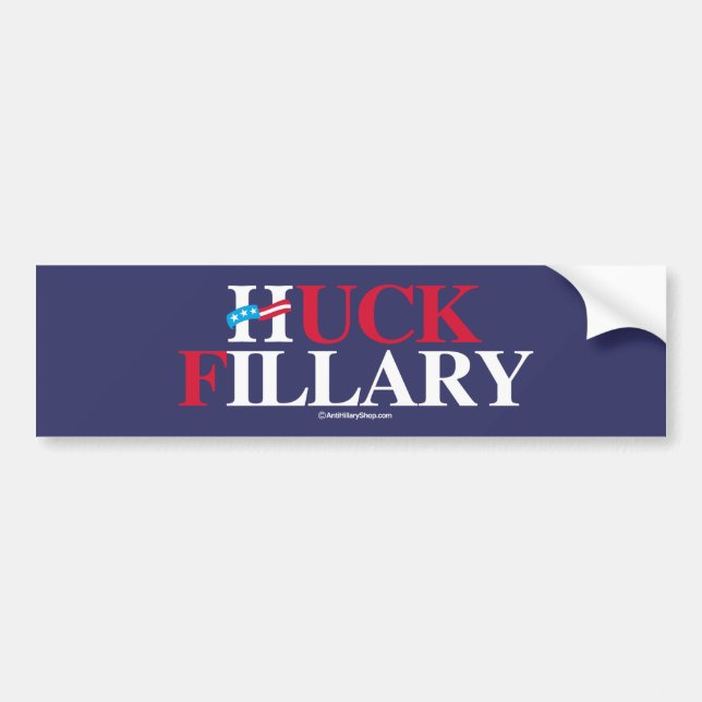 Adesivo Para Carro Huck Fillary - Anti-Hillary - branco - .png (Frente)