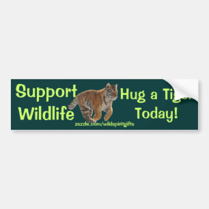 Adesivo Para Carro HUG A TIGER Willife Suporta Engraçado Bumper Stick