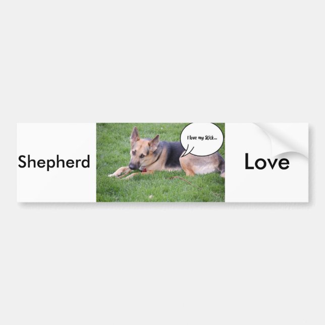 Adesivo Para Carro Humor do german shepherd (Frente)
