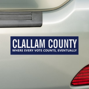 Adesivo Para Carro Humor do Slogan de Votação do Condado de Clallam