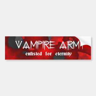 Adesivo Para Carro Humor Gótico do Exército Vampiro