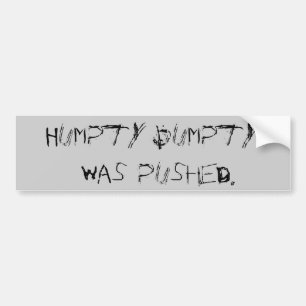 Adesivo Para Carro Humpty Dumpty foi empurrado
