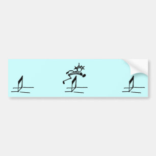 Adesivo Para Carro Hurdler Stickman Track and Field Pára-choque