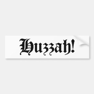 Adesivo Para Carro Huzzah! {Tipografia medieval}