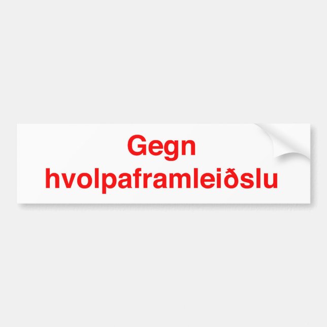 Adesivo Para Carro Hvolpaframleiðslu de Gegn (Frente)