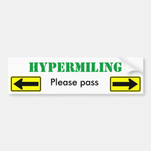 Adesivo Para Carro Hypermiling passa por favor - personalizado