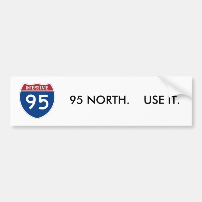 Adesivo Para Carro I-95_svg, 95 NORTES.    USE-O (Frente)