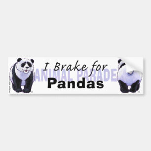 Adesivo Para Carro I Braço para Pandas Bumper Sticker