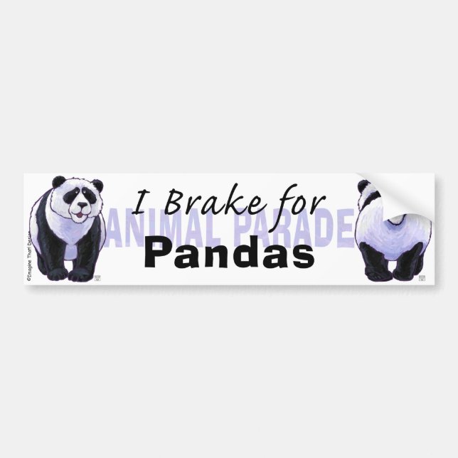 Adesivo Para Carro I Braço para Pandas Bumper Sticker (Frente)