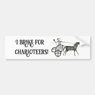 Adesivo Para Carro I Brake for Charioteers Mycenaean Bumper Sticker